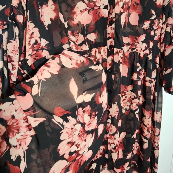 NWT - Torrid Lexie Chiffon Semi-Sheer Tunic - Size: 3 (22W/24W) PRICE IS FIRM - Picture 5 of 8